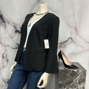 Kensie brand black blazer with peplum sleeves